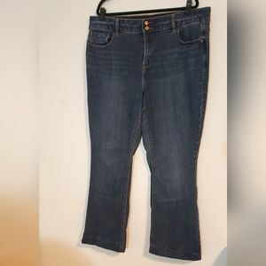 Lane Bryant Boot Cut 22 Long Dark Wash Tighter Tummy T3 Curvy Stretch Plus Jeans